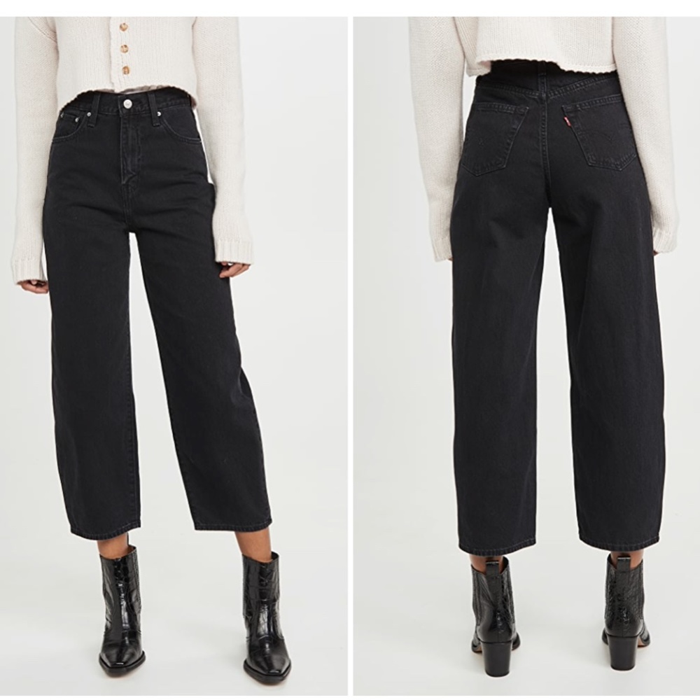 Levis Cropped Balloon Leg Jeans Size 24